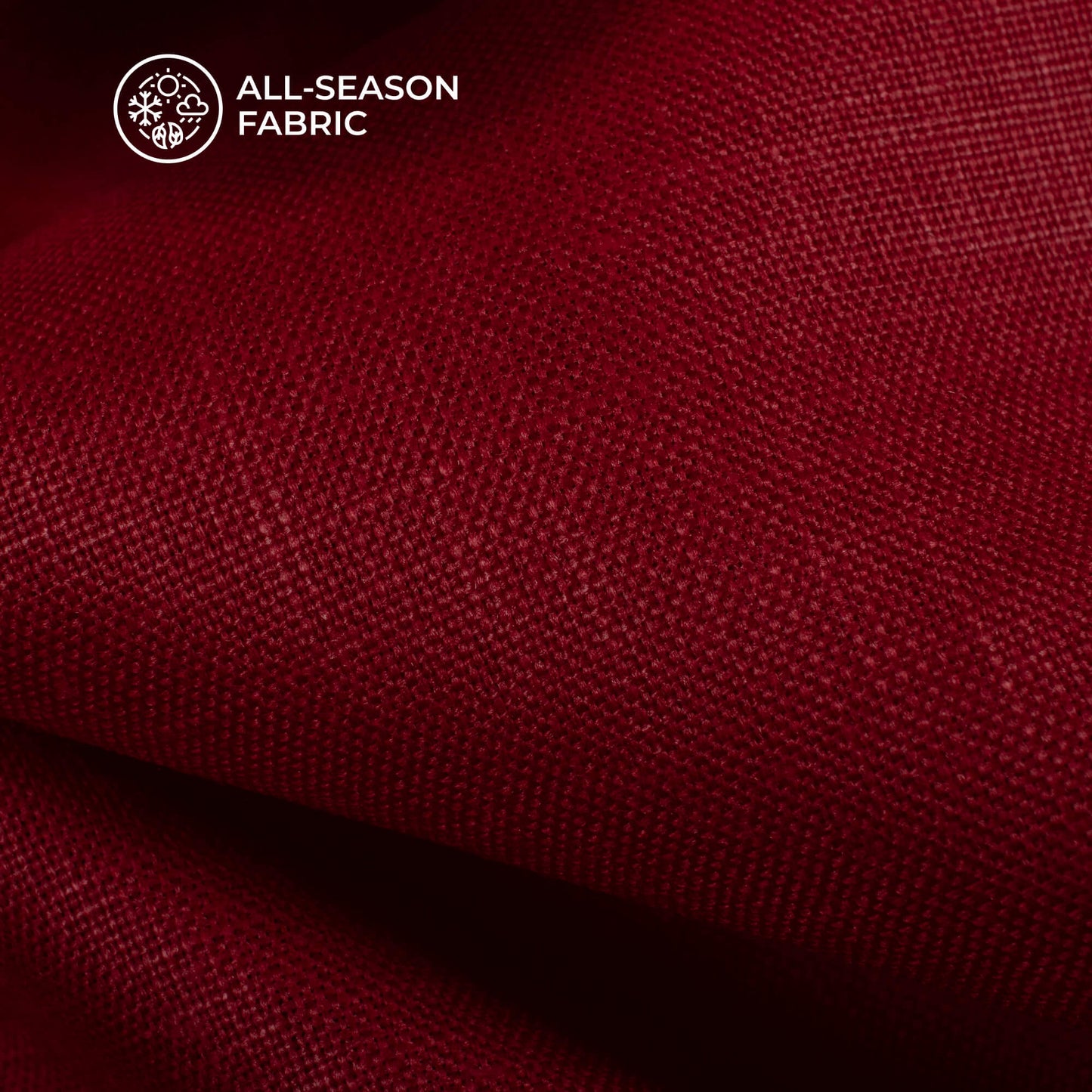 Burgundy Red Plain Blend Cotton Slub Fabric