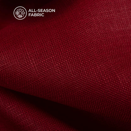 Burgundy Red Plain Blend Cotton Slub Fabric