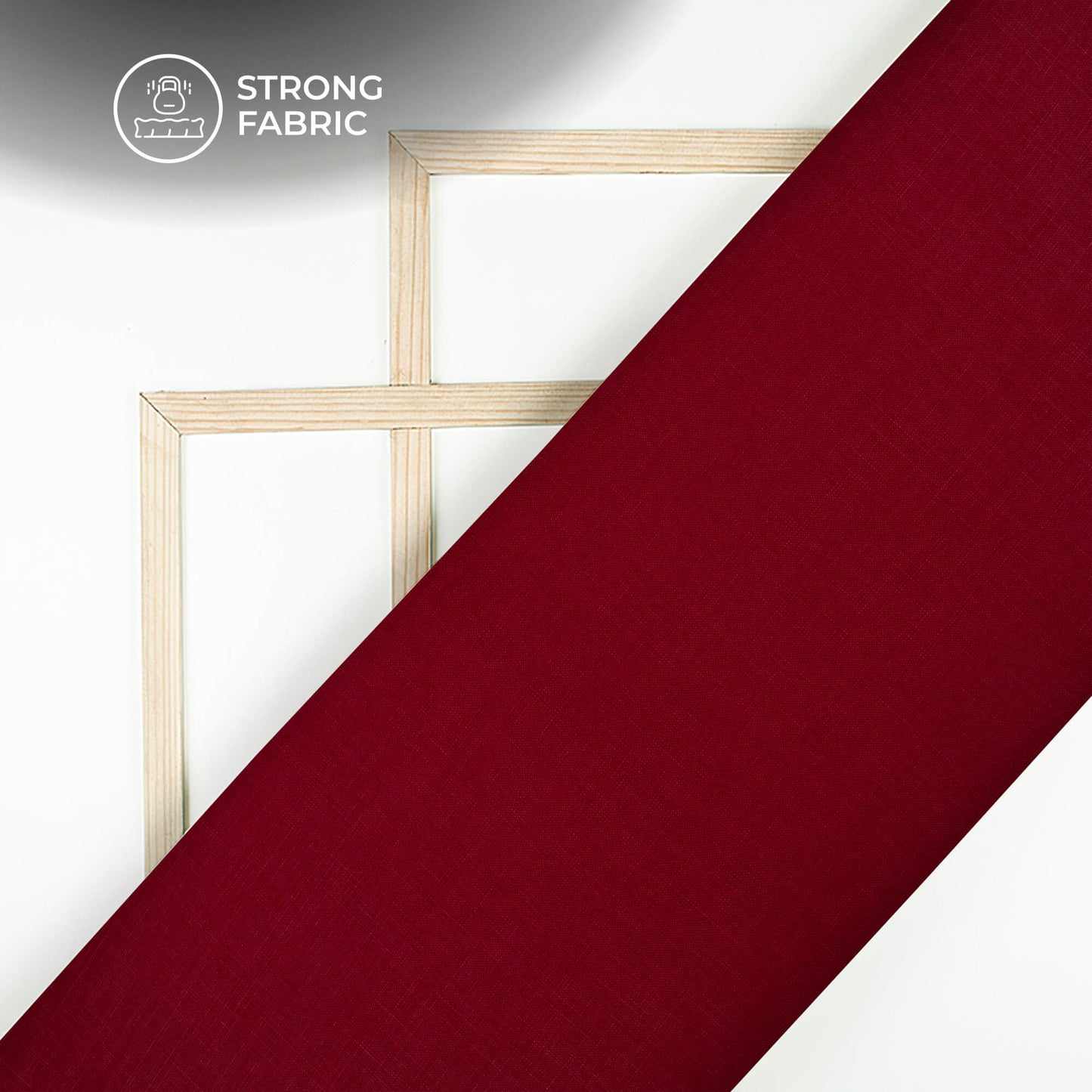 Burgundy Red Plain Blend Cotton Slub Fabric