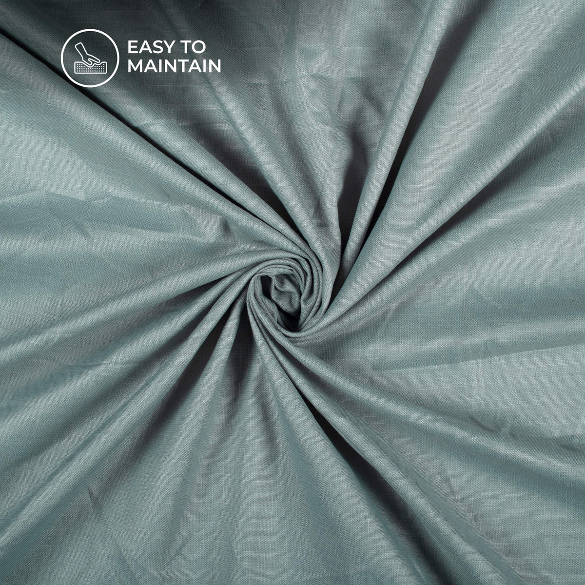 Cloud Grey Plain Blend Cotton Slub Fabric