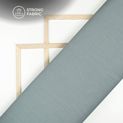 Cloud Grey Plain Blend Cotton Slub Fabric