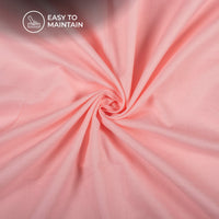 Cherry Pink Plain Blend Cotton Slub Fabric