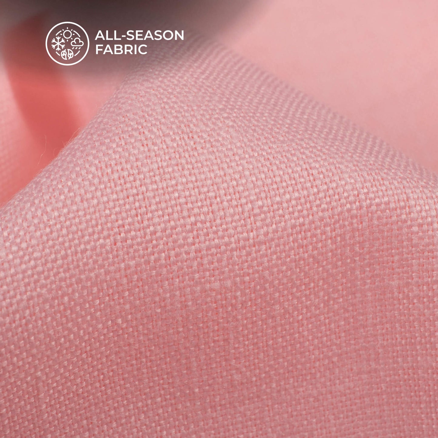 Cherry Pink Plain Blend Cotton Slub Fabric