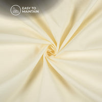 Cream Plain Blend Cotton Slub Fabric