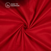 Cherry Red Plain Blend Cotton Slub Fabric