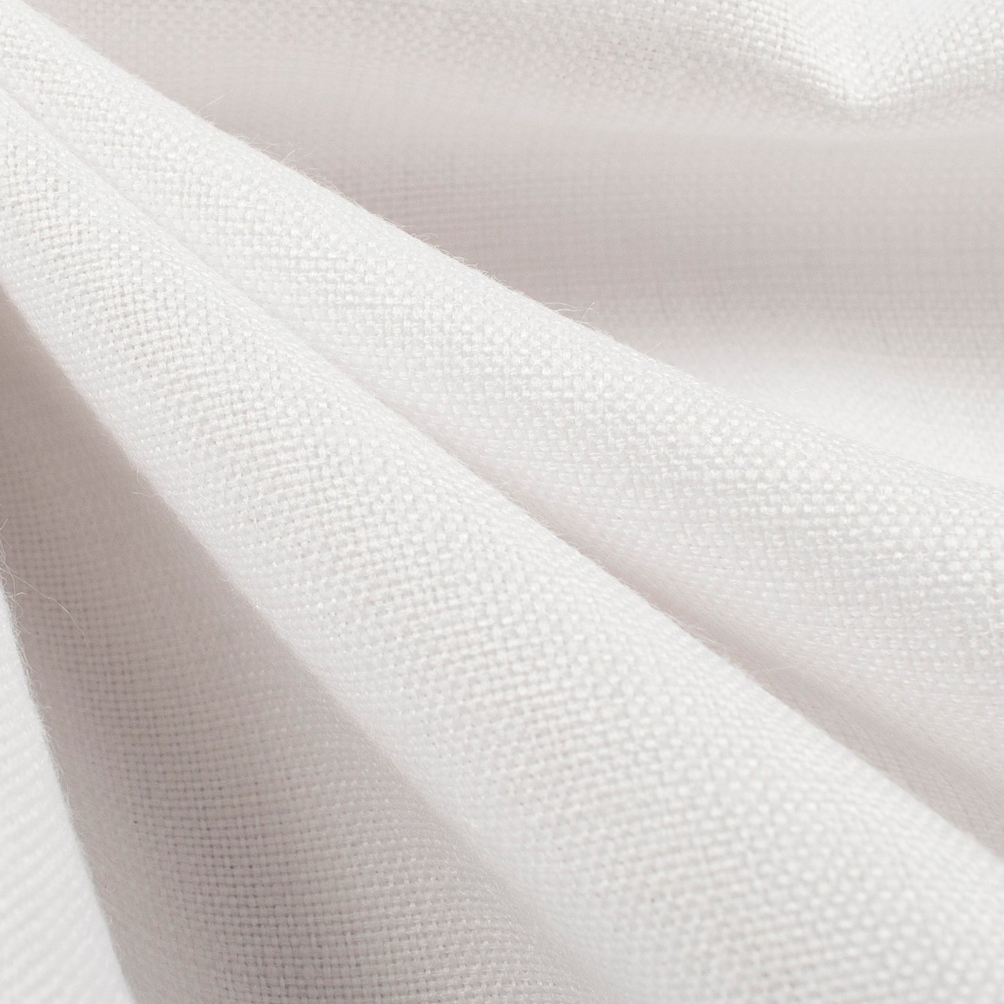 White Plain Blend Cotton Slub Fabric