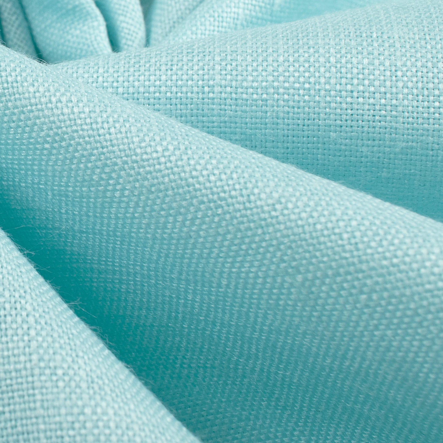 Sky Blue Plain Blend Cotton Slub Fabric