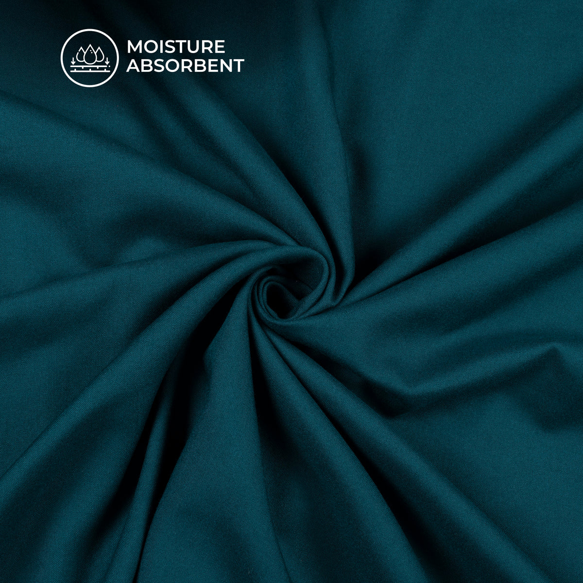 Astronaut Blue Plain Viscose Rayon Fabric