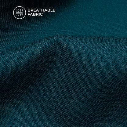 Astronaut Blue Plain Viscose Rayon Fabric