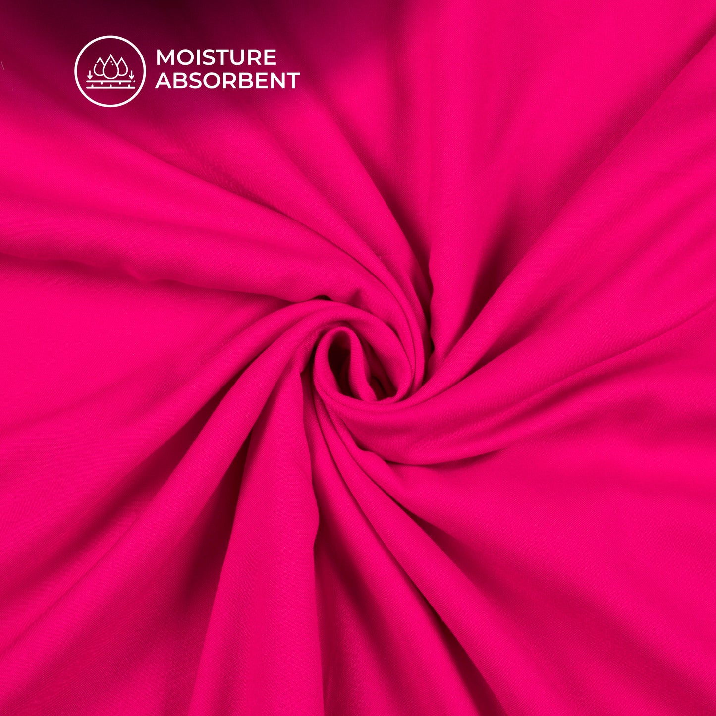 Bright Pink Plain Viscose Rayon Fabric