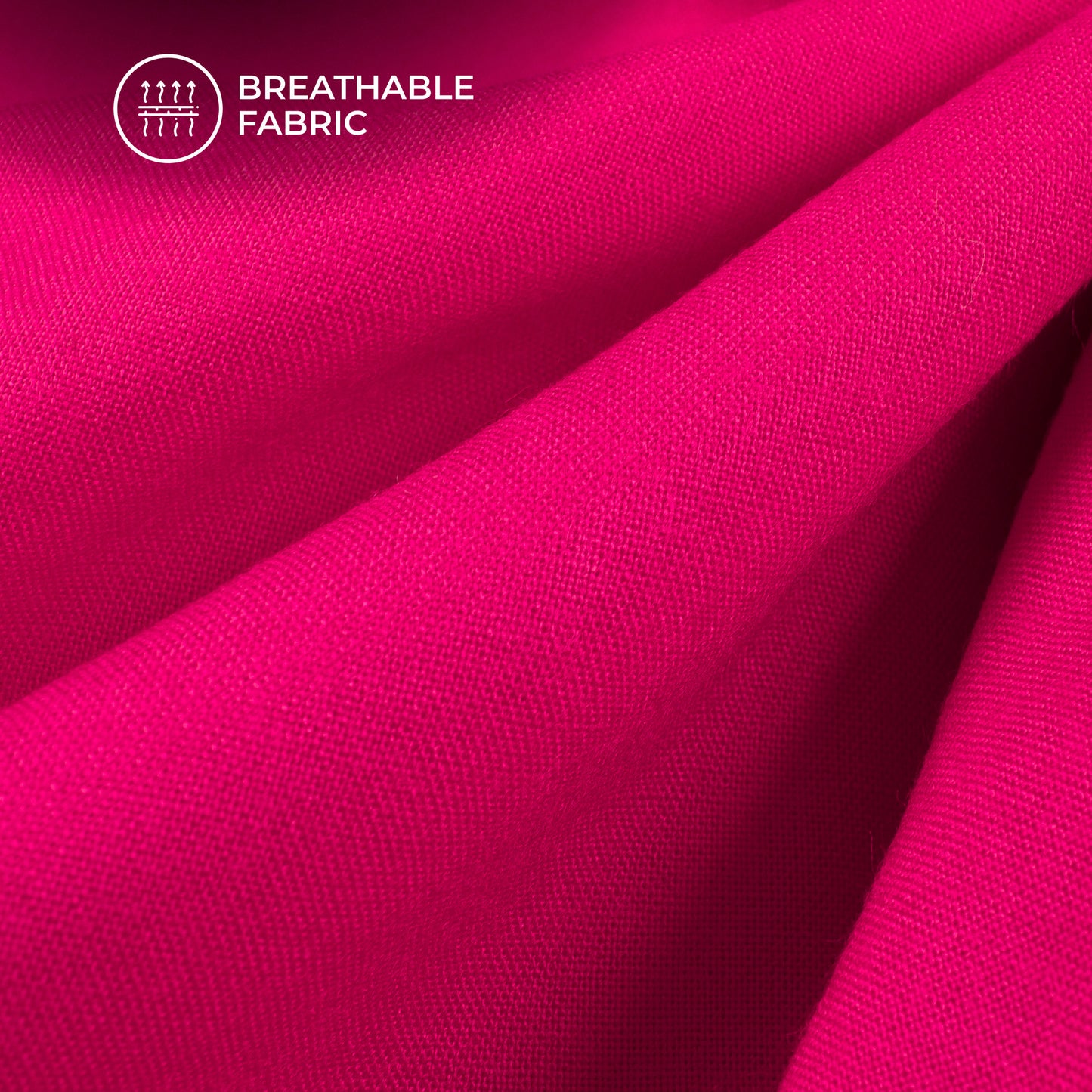 Bright Pink Plain Viscose Rayon Fabric