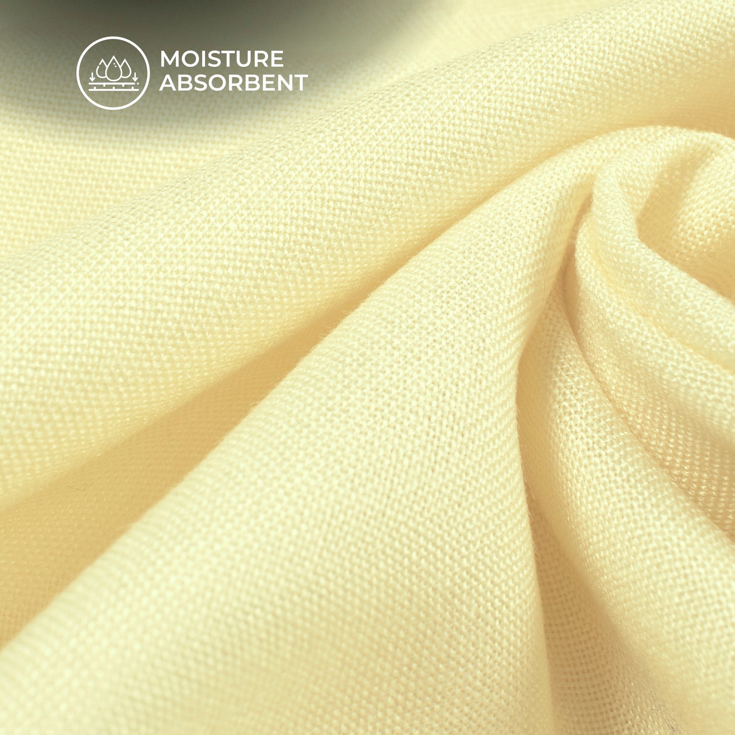 Cream Plain Viscose Rayon Fabric