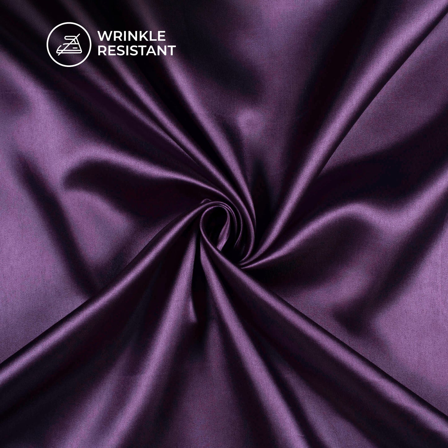 Dark Heather Purple Plain Neon Ultra Satin Fabric