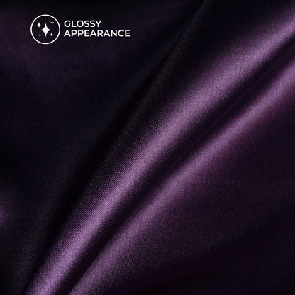Dark Heather Purple Plain Neon Ultra Satin Fabric