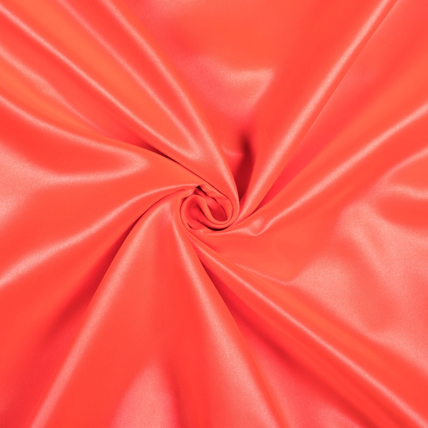 International Orange Plain Neon Ultra Satin Fabric