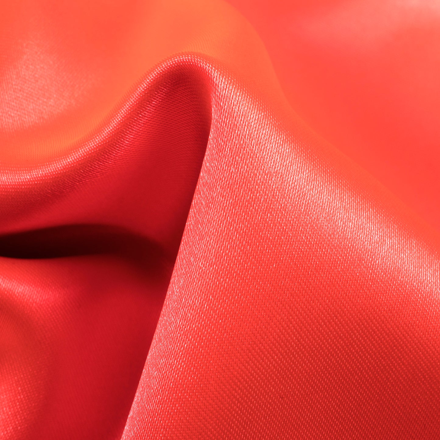 International Orange Plain Neon Ultra Satin Fabric