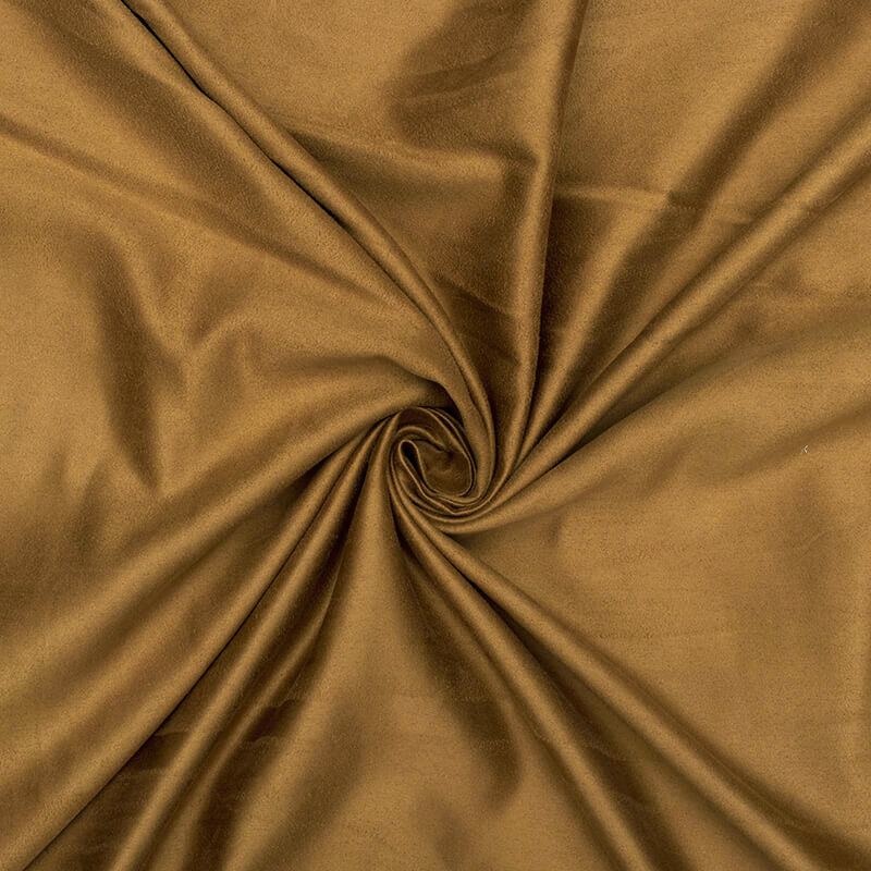 Coffee Brown Plain Suede Fabric (Width 58 Inches)