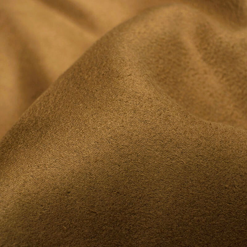 Coffee Brown Plain Suede Fabric (Width 58 Inches)