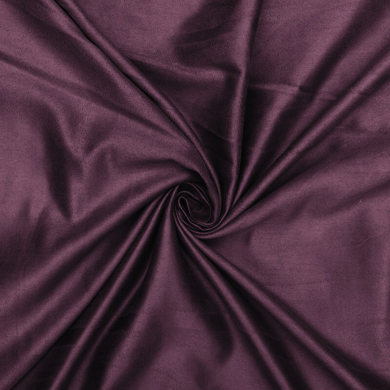 Wine Purple Plain Suede Fabric (Width 58 Inches)
