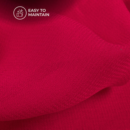Hot Pink Plain Pure Georgette Fabric
