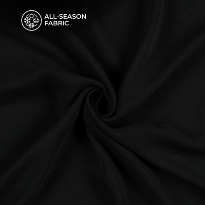 Black Plain Pure Georgette Fabric