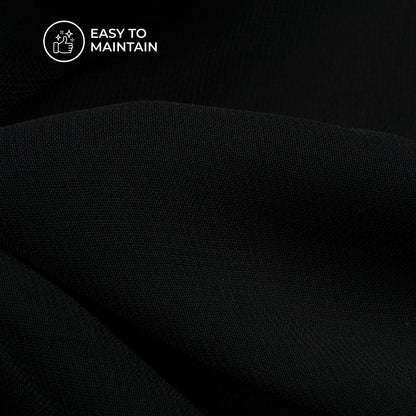 Black Plain Pure Georgette Fabric