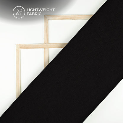 Black Plain Pure Georgette Fabric