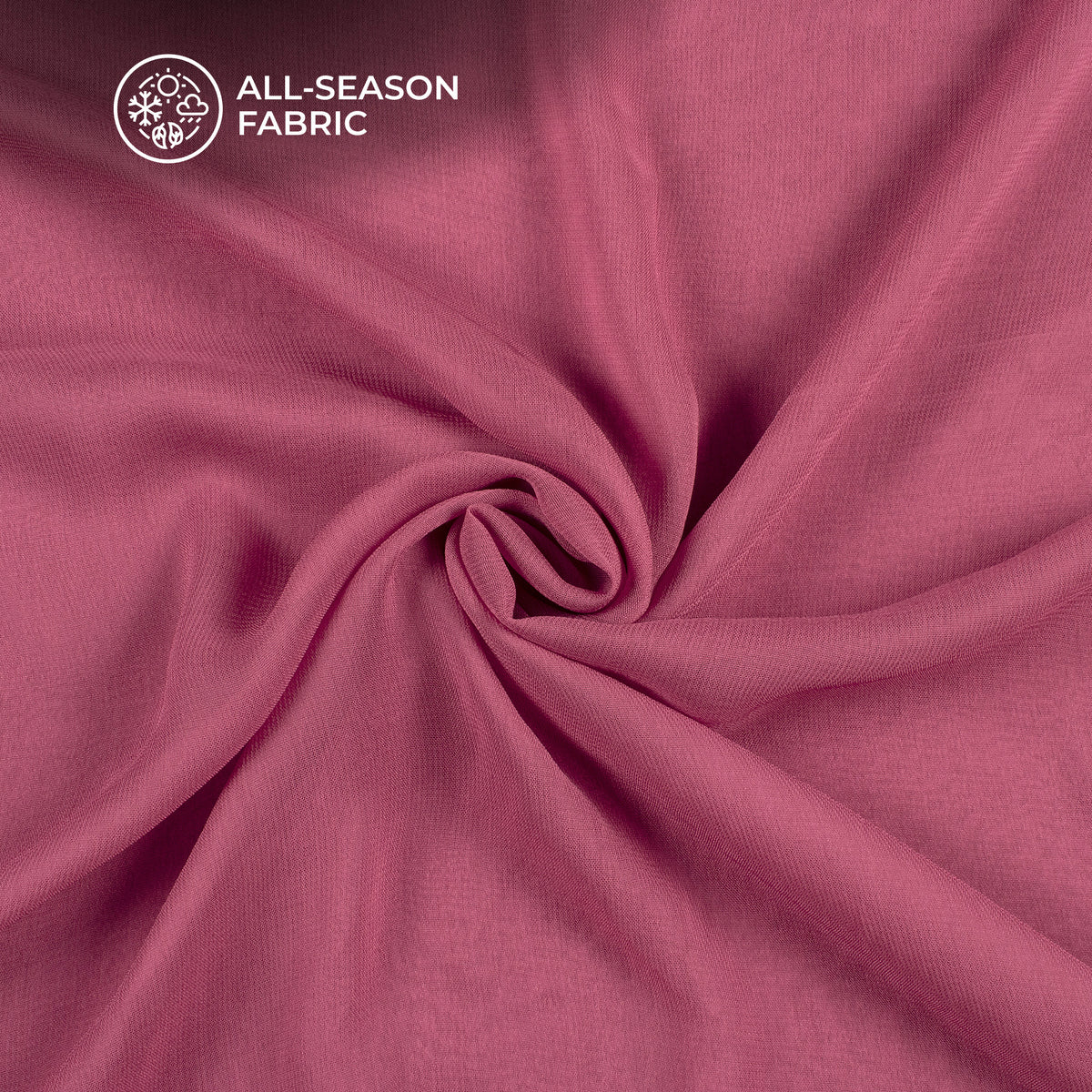 Rough Pink Plain Pure Georgette Fabric