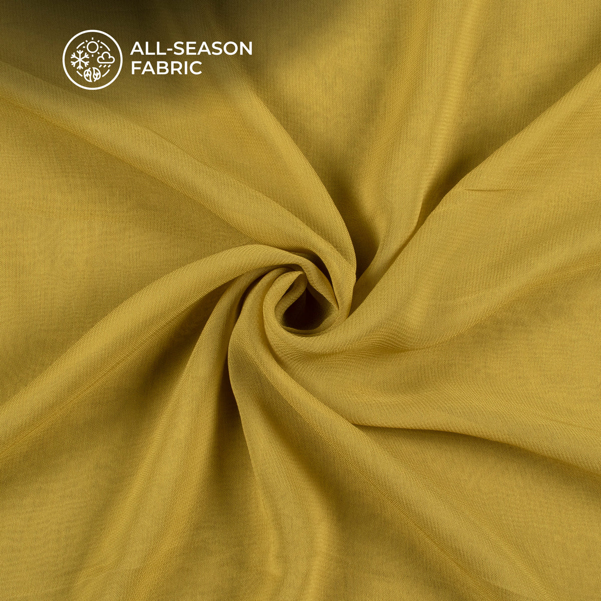 Macaroon Yellow Plain Pure Georgette Fabric