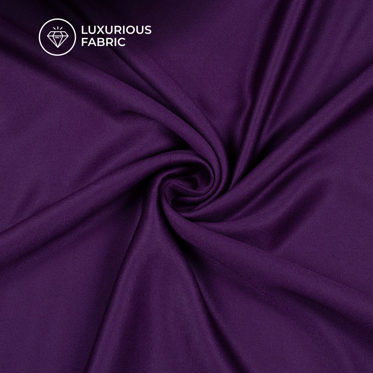 Dark Purple Plain Viscose Modal Silk Fabric