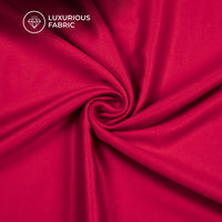 Red Plain Viscose Modal Silk Fabric