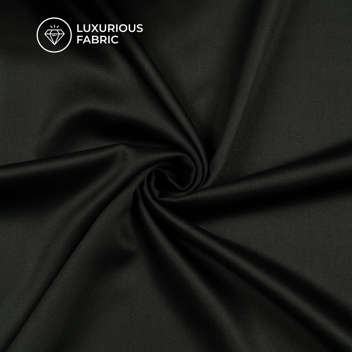 Black Plain Viscose Modal Silk Fabric