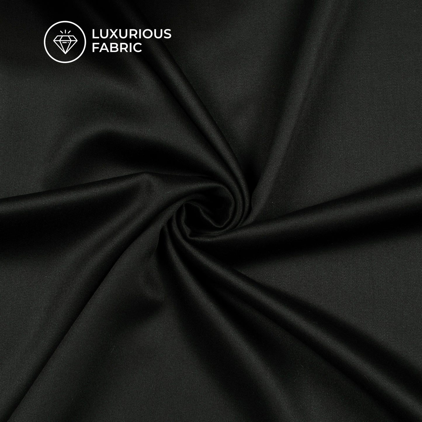 Black Plain Viscose Modal Silk Fabric