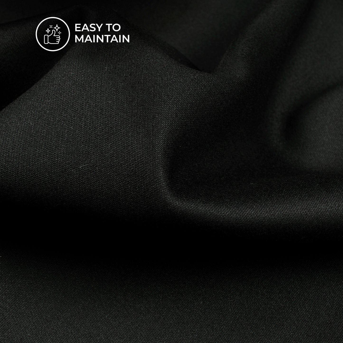 Black Plain Viscose Modal Silk Fabric