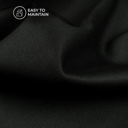 Black Plain Viscose Modal Silk Fabric