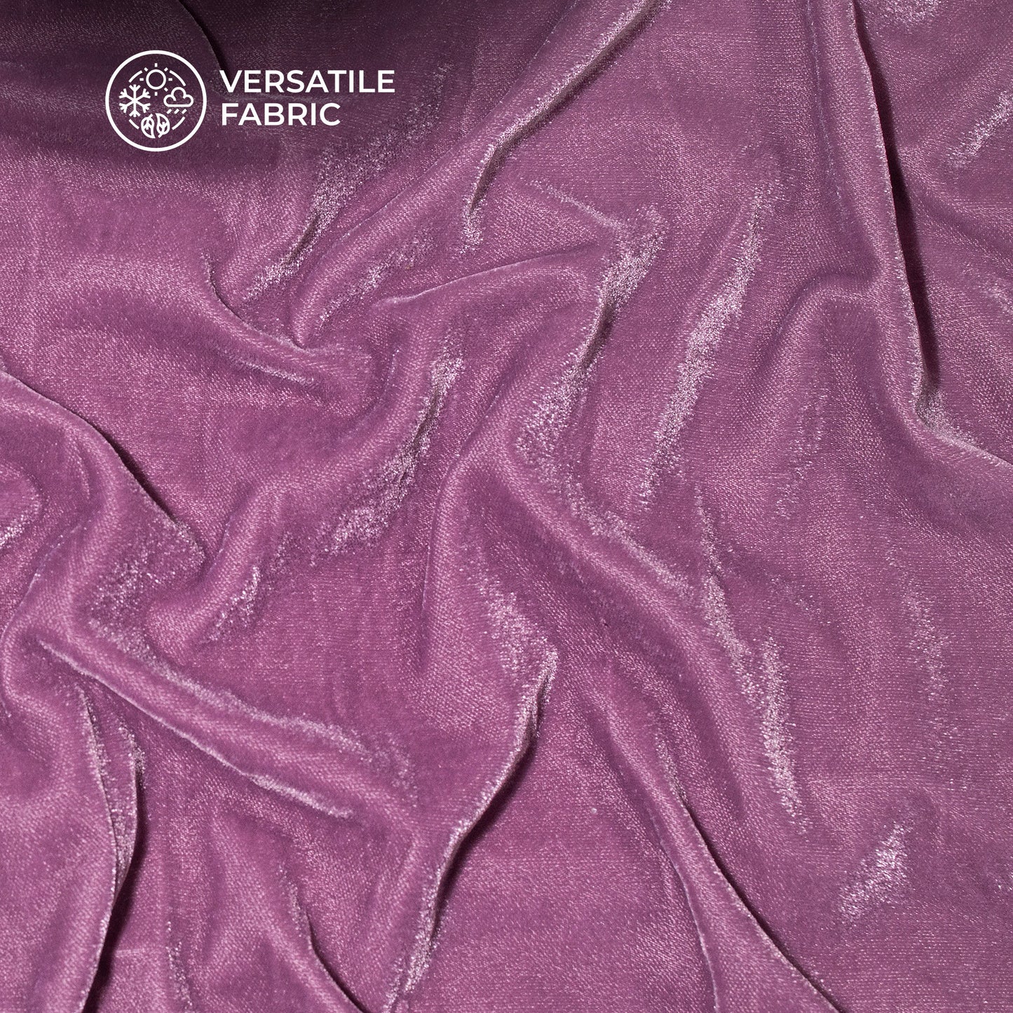 Lilac Purple Plain Export Quality Micro Velvet Fabric