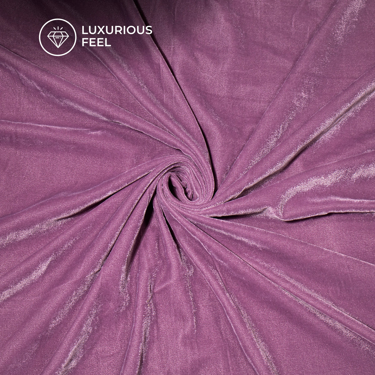 Lilac Purple Plain Export Quality Micro Velvet Fabric