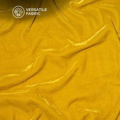 Tuscany Yellow Plain Export Quality Micro Velvet Fabric