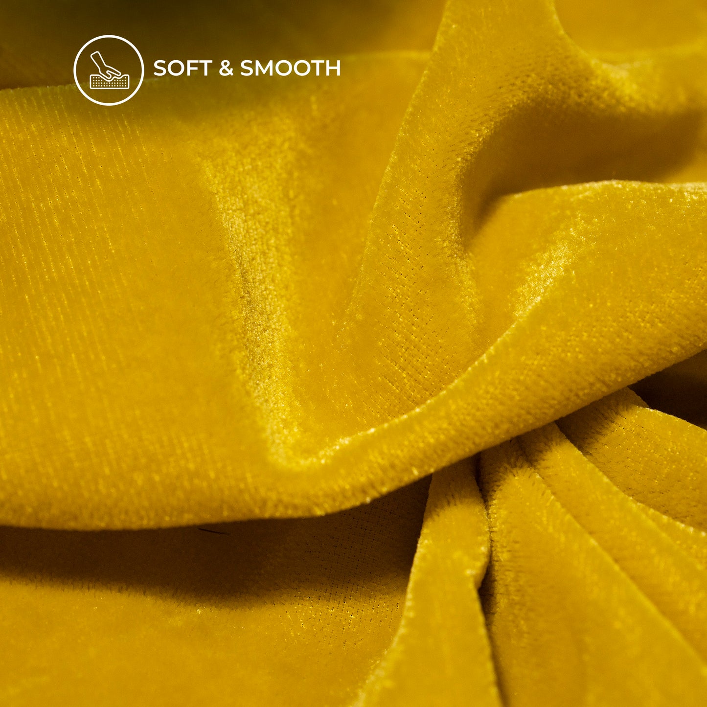 Tuscany Yellow Plain Export Quality Micro Velvet Fabric