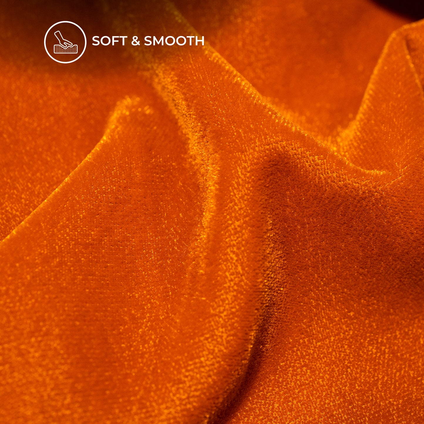 Ginger Orange Plain Export Quality Micro Velvet Fabric