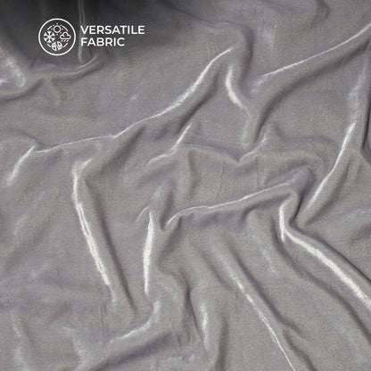 Smoke Grey Plain Export Quality Micro Velvet Fabric