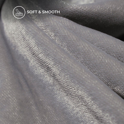 Smoke Grey Plain Export Quality Micro Velvet Fabric