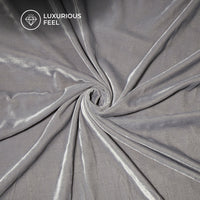 Smoke Grey Plain Export Quality Micro Velvet Fabric