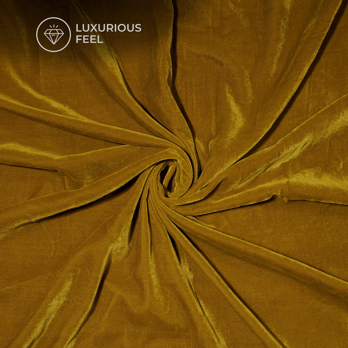 Dijon Yellow Plain Export Quality Micro Velvet Fabric