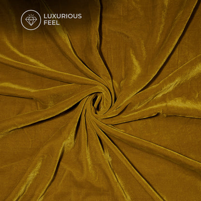 Dijon Yellow Plain Export Quality Micro Velvet Fabric