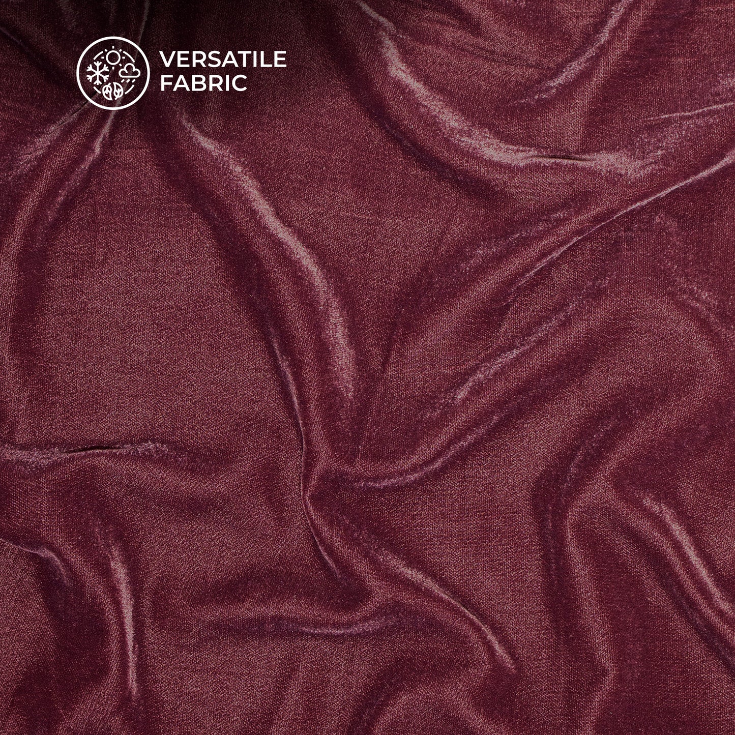 Wine Red Plain Export Quality Micro Velvet Fabric