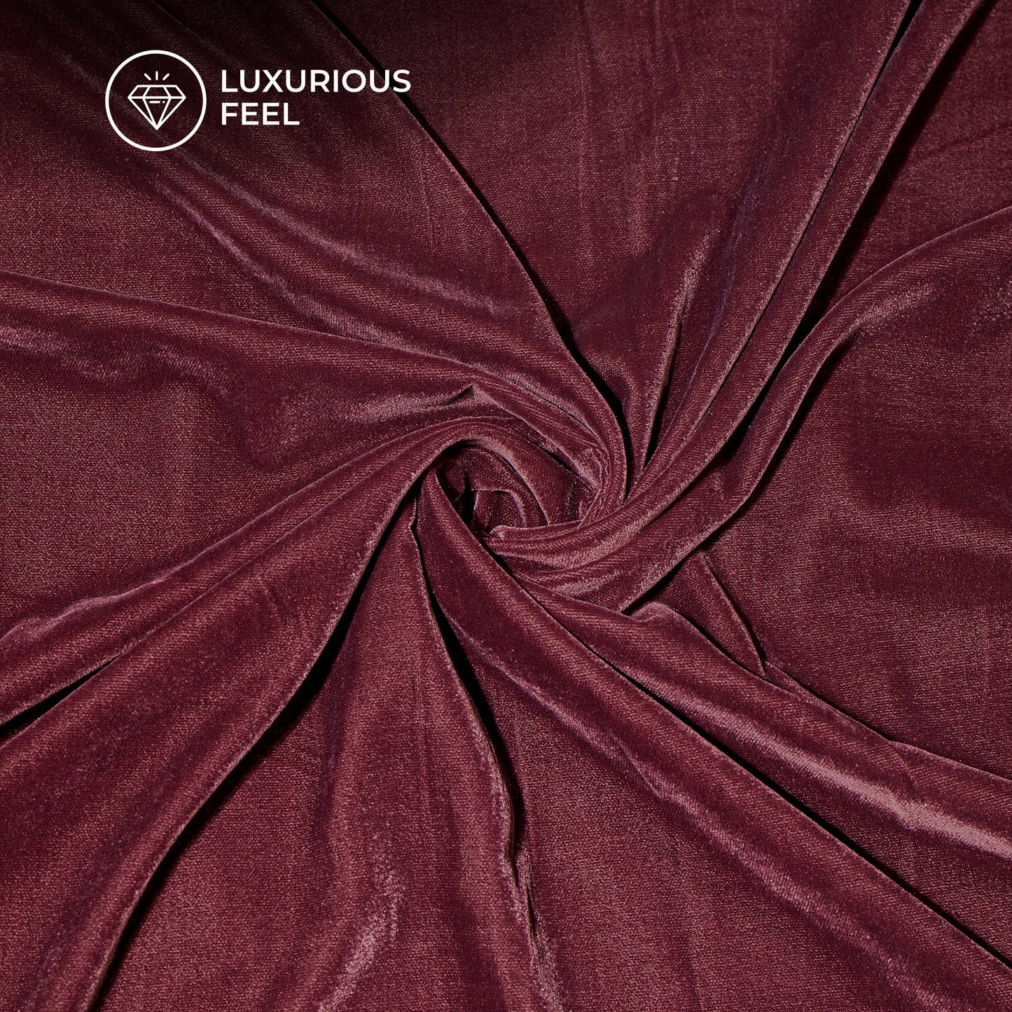 Wine Red Plain Export Quality Micro Velvet Fabric