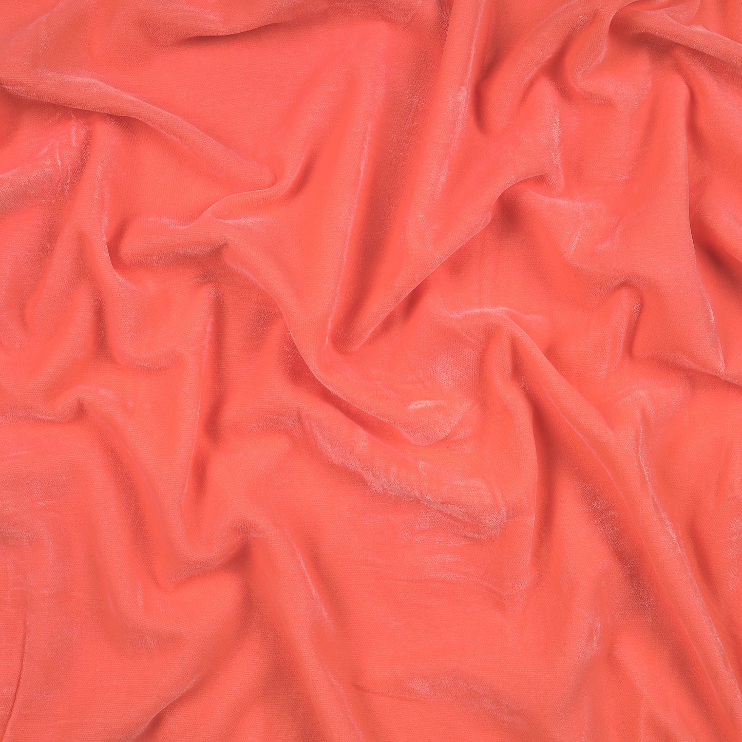 Tangerine Plain Export Quality Micro Velvet Fabric