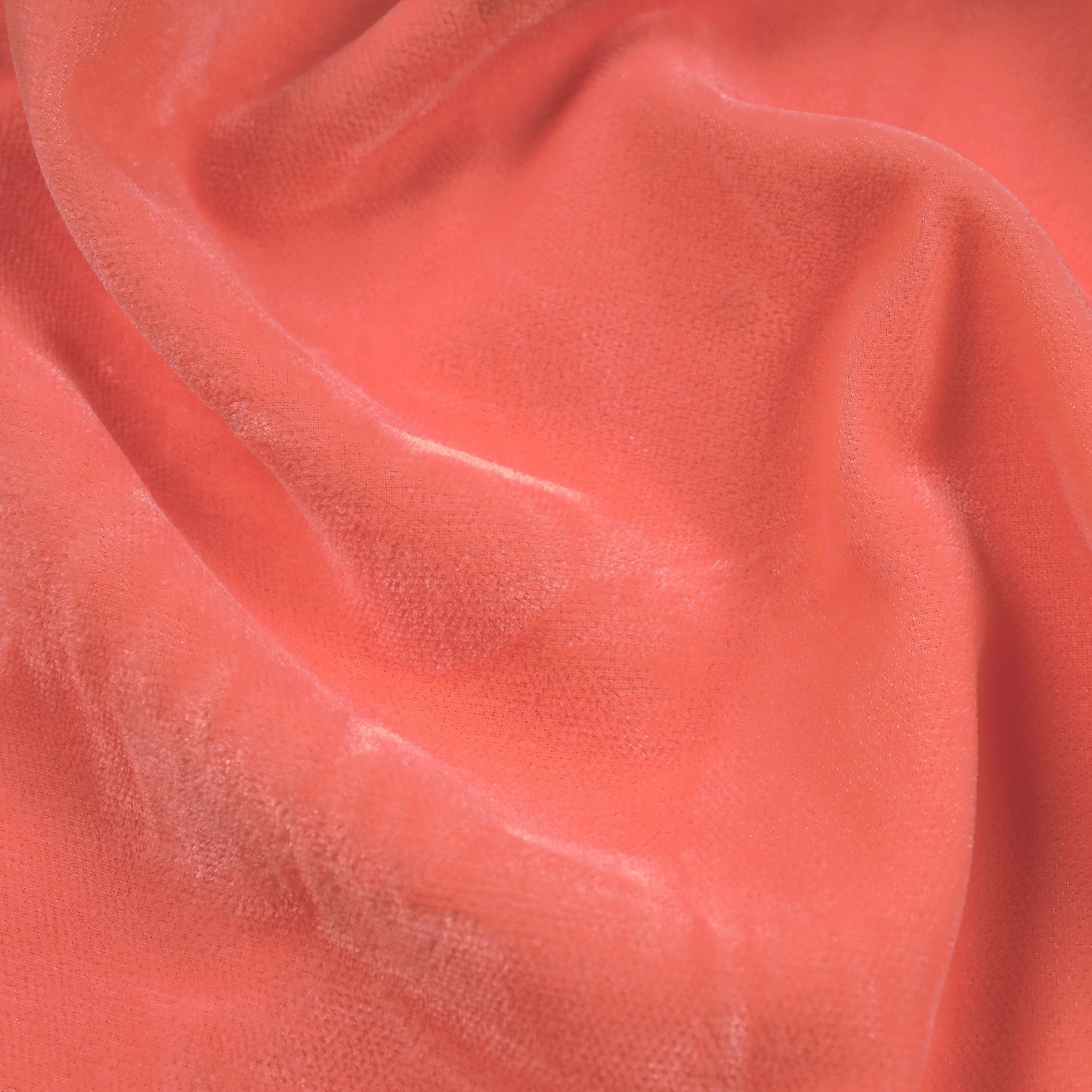 Tangerine Plain Export Quality Micro Velvet Fabric