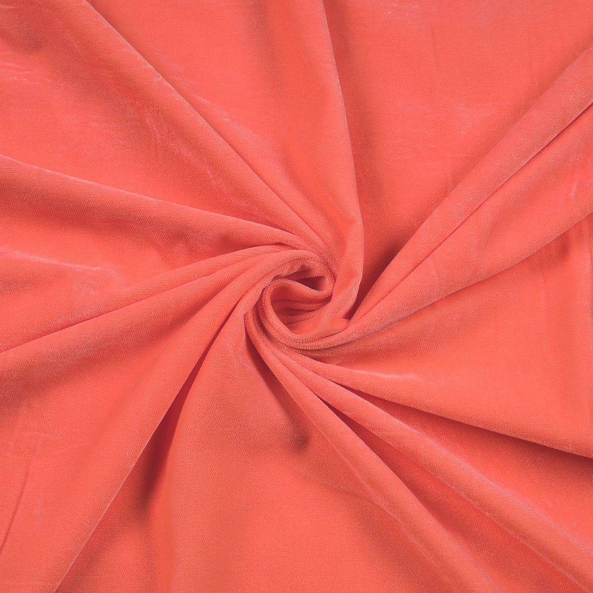 Tangerine Plain Export Quality Micro Velvet Fabric